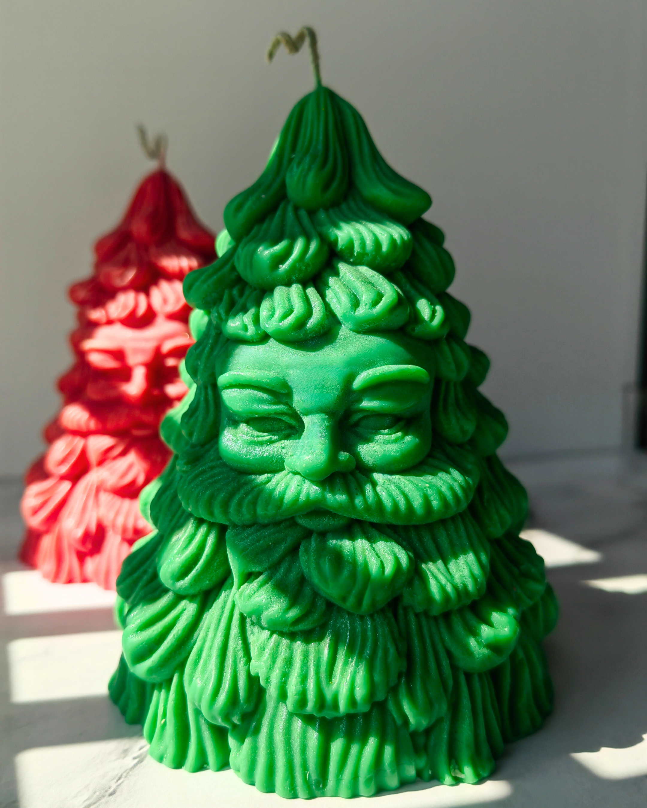Santa Face Christmas Tree Candle