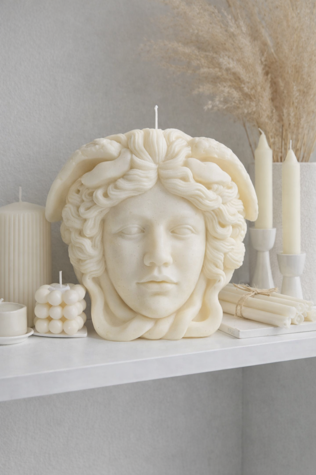 Medusa Full Head Greek Candle