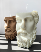 Zeus Half Face Greek Candle