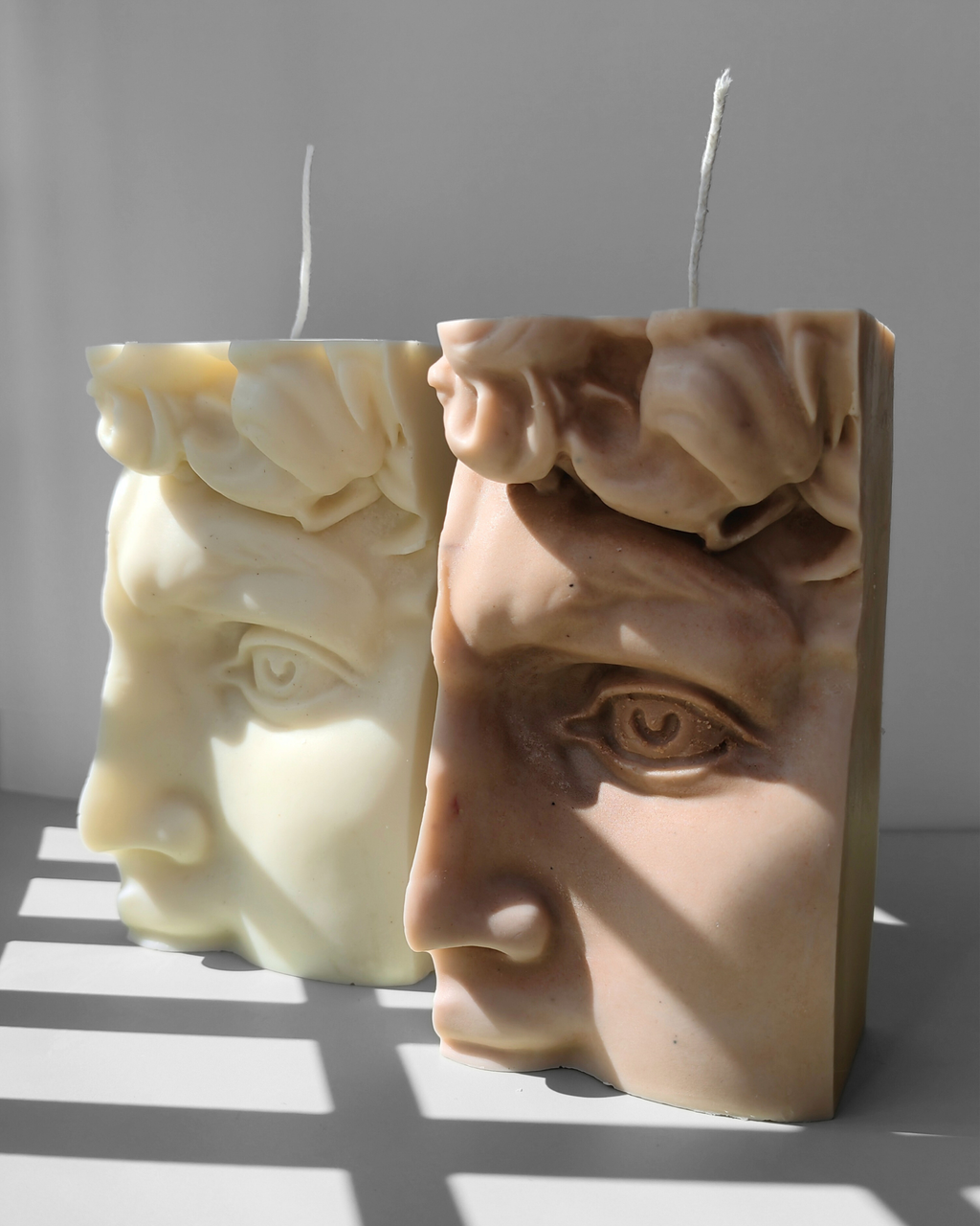 David Half Face Greek Candle