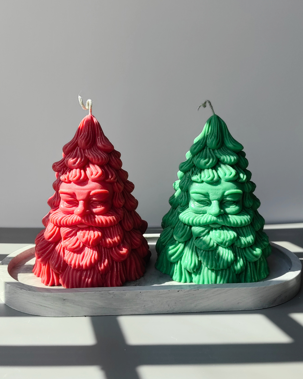 Santa Face Christmas Tree Candle