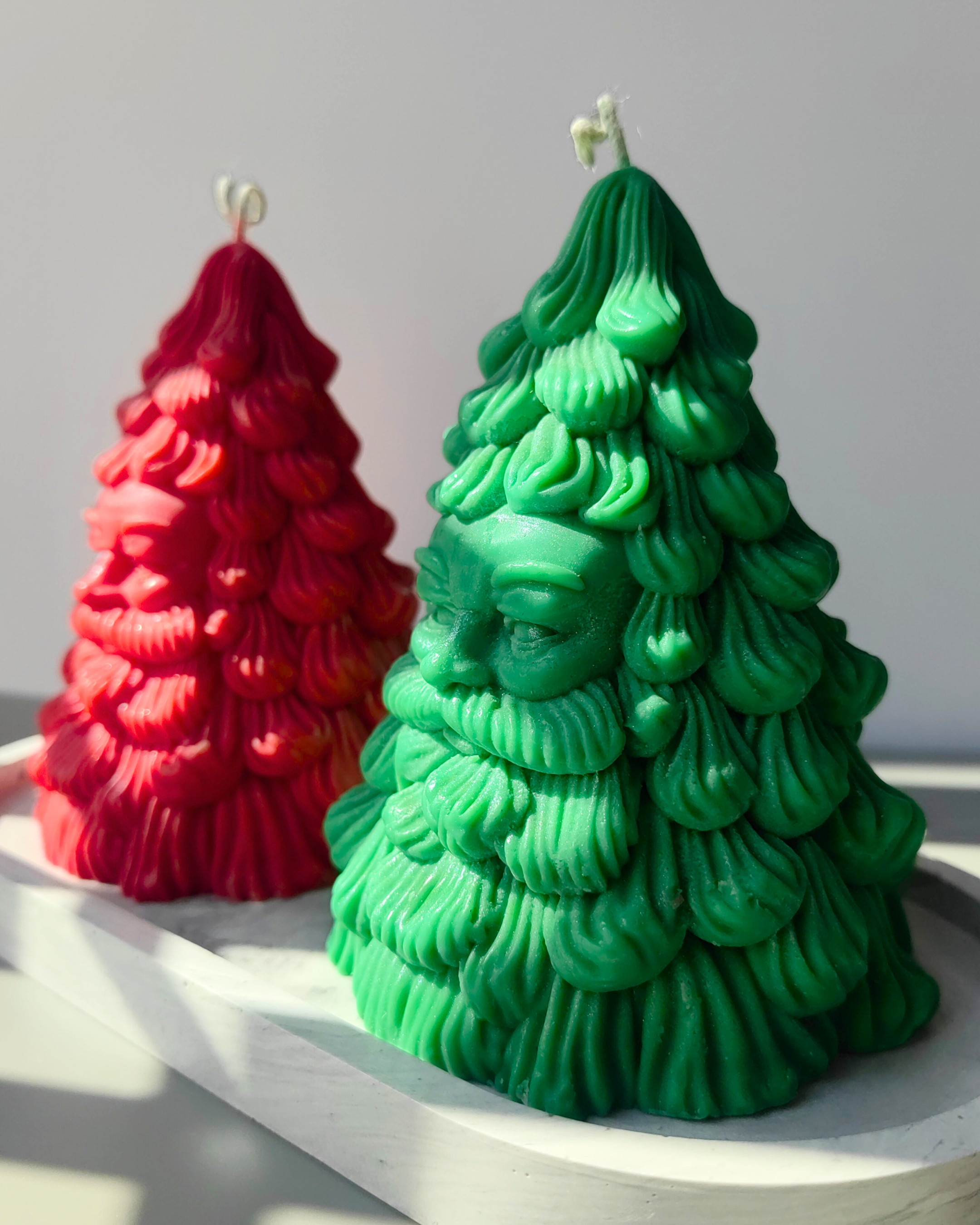 Santa Face Christmas Tree Candle