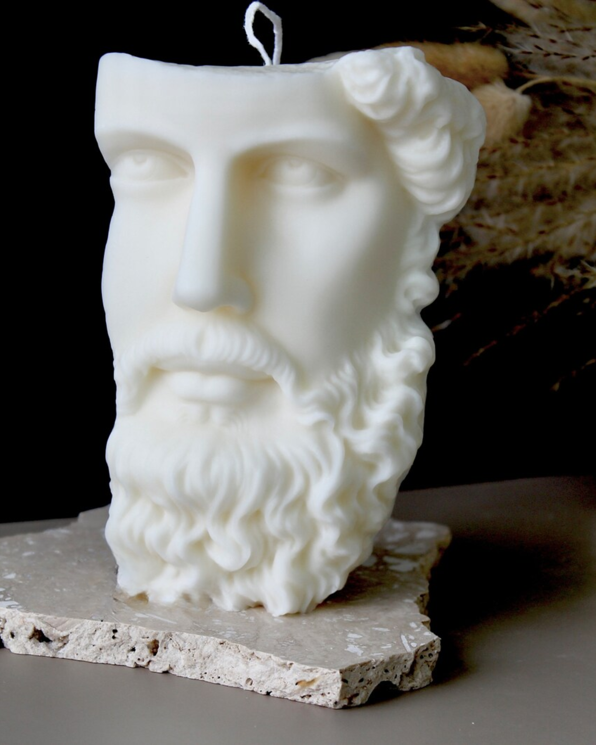 Zeus Half Face Greek Candle