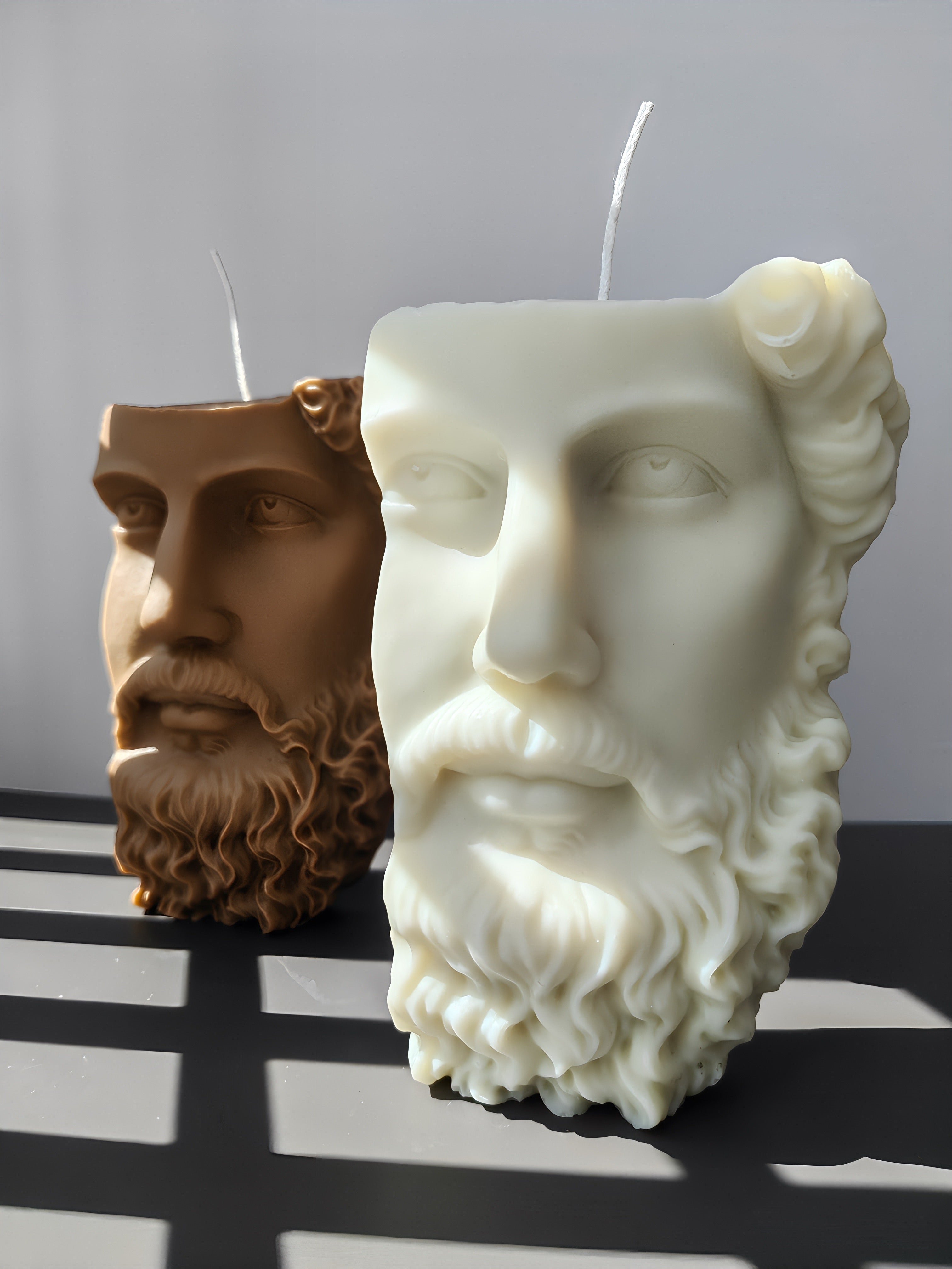 Zeus Half Face Greek Candle