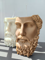 Zeus Half Face Greek Candle